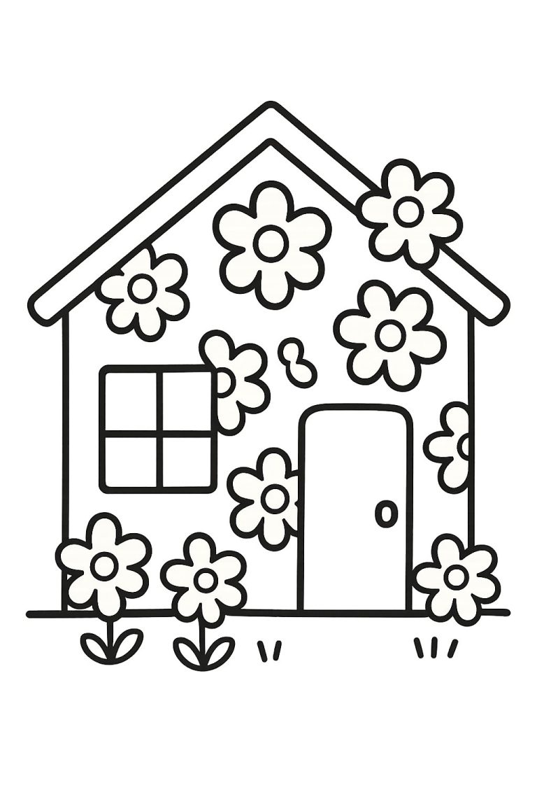 Flower House Coloring Page Ideas for Creative Relaxation and Fun